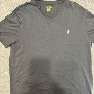 Dark Grey Polo V Neck Shirt